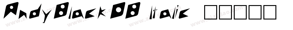 AndyBlackDB Italic字体转换